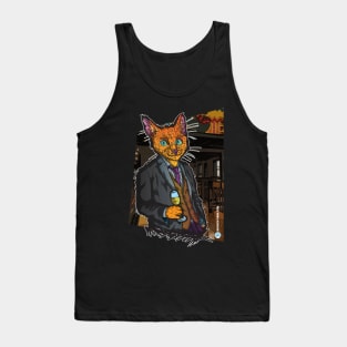 Cheers Grunge Cat Tank Top